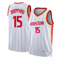 Houston #15 Sheppard Player Basketball Sleeveless White Jersey Reed For Adult Youth
