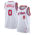 Houston #0 Pedulla Player Basketball Sleeveless White Jersey Sean For Adult Youth