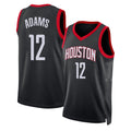 Houston #12 Adams Player Basketball Sleeveless Black Jersey Steven For Adult Youth