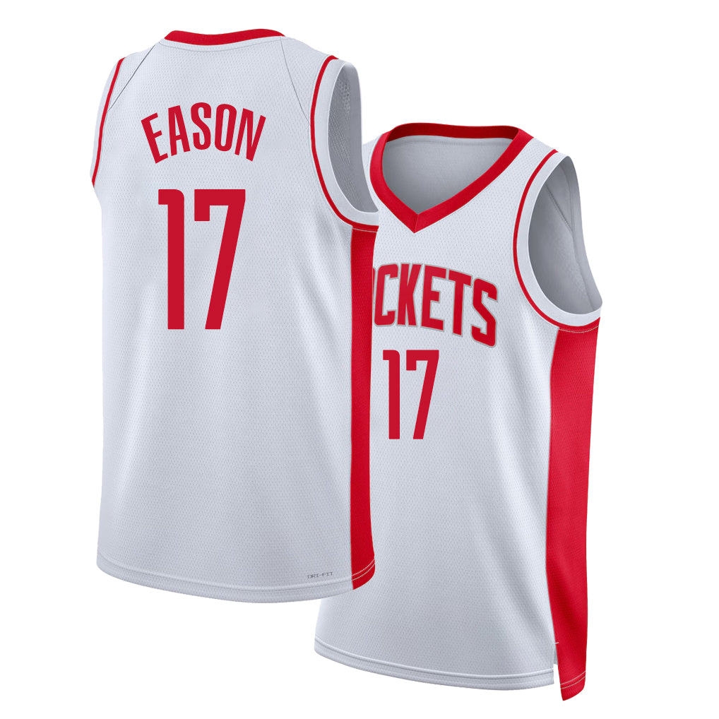 Houston #17 Eason Player Basketball Sleeveless White Jersey Tari For Adult Youth