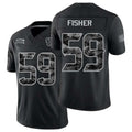 Houston #59 Fisher Player Football V Neck Short Sleeve Black Jersey Aiden For Men Youth Women Gift