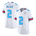 Houston #2 Bullock Player Football V Neck Short Sleeve White Jersey Calen For Men Youth Women Gift