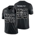 Houston #86 Schultz Player Football V Neck Short Sleeve Black Jersey Dalton For Men Youth Women Gift