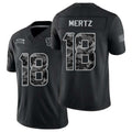 Houston #18 Mertz Player Football V Neck Short Sleeve Black Jersey Graham For Men Youth Women Gift