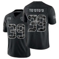 Houston #39 To'oTo'o Player Football V Neck Short Sleeve Black Jersey Henry For Men Youth Women Gift