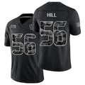 Houston #56 Hill Player Football V Neck Short Sleeve Black Jersey Jamal For Men Youth Women Gift