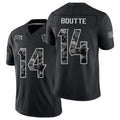 Houston #14 Boutte Player Football V Neck Short Sleeve Black Jersey Kayshon For Men Youth Women Gift