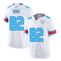 Houston #82 Bond Player Football V Neck Short Sleeve White Jersey Lewis For Men Youth Women Gift