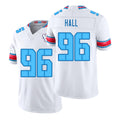 Houston #96 Hall Player Football V Neck Short Sleeve White Jersey Logan For Men Youth Women Gift
