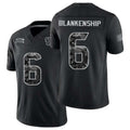 Houston #6 Blankenship Player Football V Neck Short Sleeve Black Jersey Reed For Men Youth Women Gift