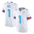 Houston #1 Dell Player Football V Neck Short Sleeve White Jersey Tank For Men Youth Women Gift