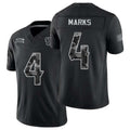 Houston #4 Marks Player Football V Neck Short Sleeve Black Jersey Woody For Men Youth Women Gift