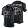 Houston #19 Hutchinson Player Football V Neck Short Sleeve Black Jersey Xavier For Men Youth Women Gift