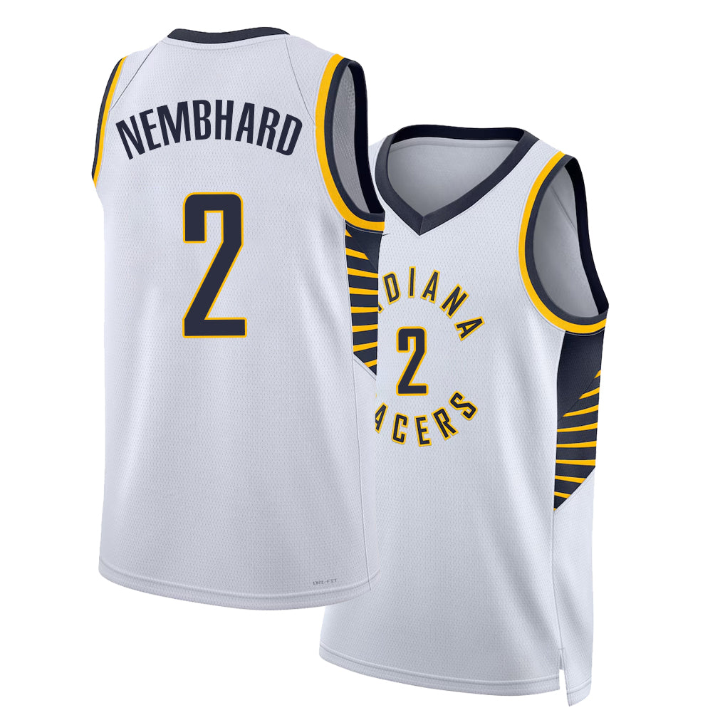 Indiana #2 Nembhard Player Basketball Sleeveless White Jersey Andrew For Adult Youth