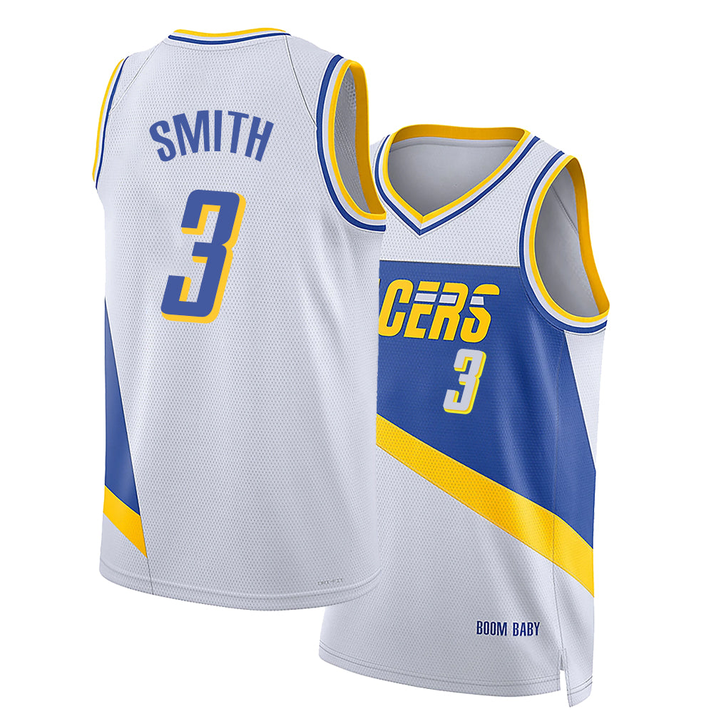 Indiana #3 Smith Player Basketball Sleeveless White Jersey Braden For Adult Youth