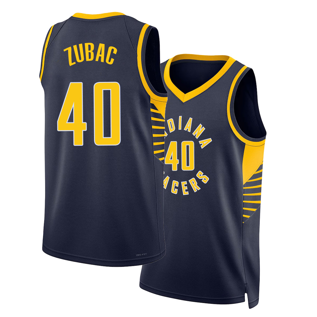 Indiana #40 Zubac Player Basketball Sleeveless Black Jersey Ivica For Adult Youth