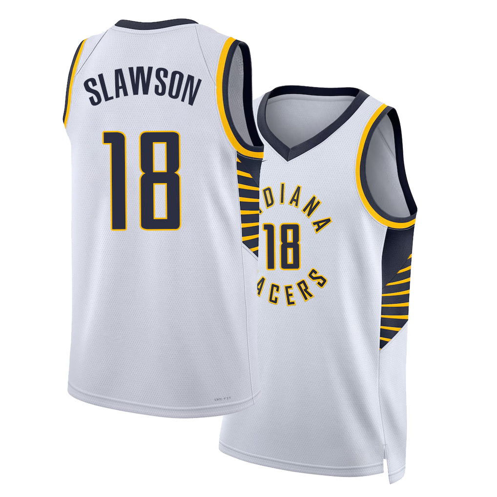 Indiana #18 Slawson Player Basketball Sleeveless White Jersey Jalen For Adult Youth
