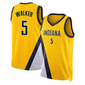 Indiana #5 Walker Player Basketball Sleeveless Gold Jersey Jarace For Adult Youth