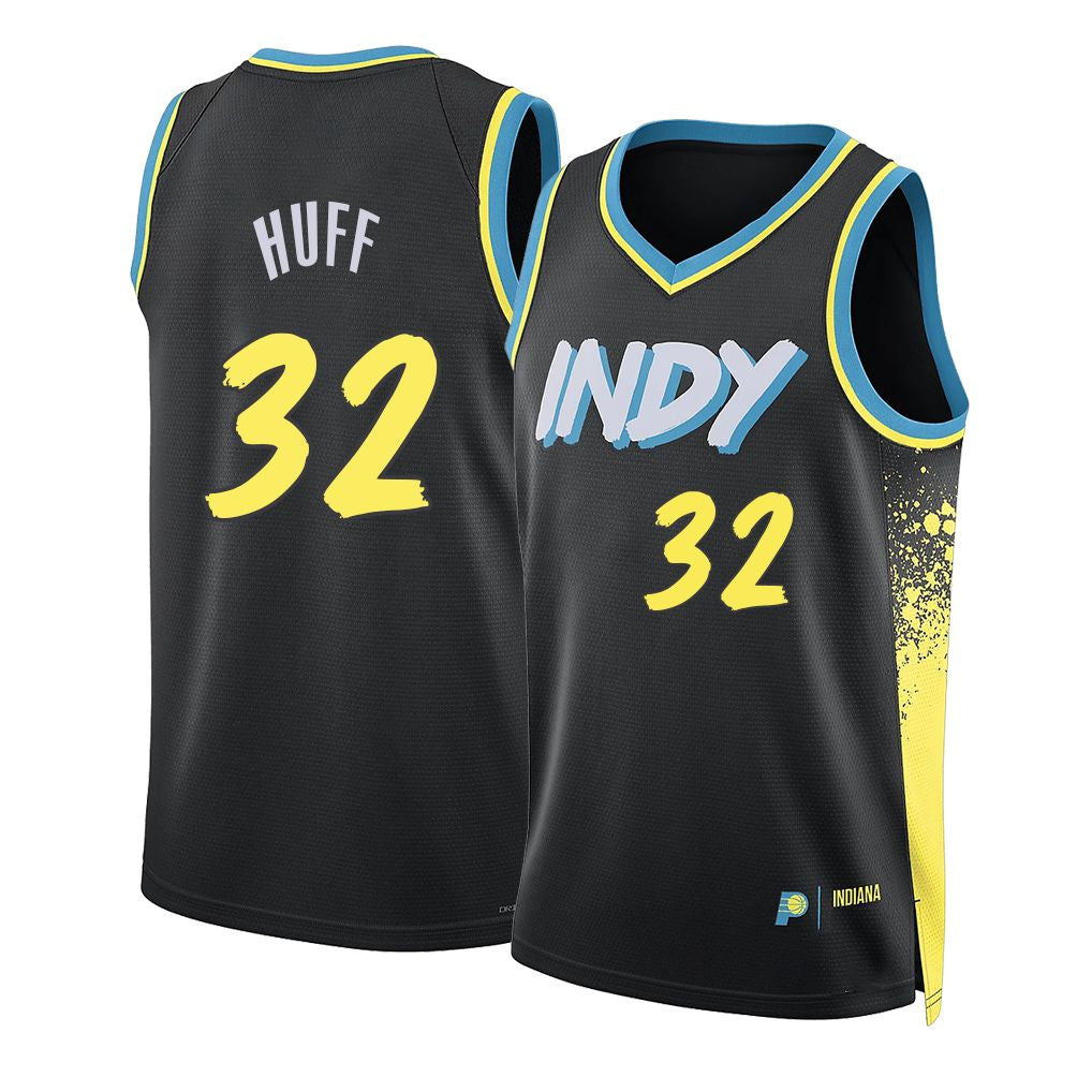 Indiana #32 Huff Player Basketball Sleeveless Black Jersey Jay For Adult Youth