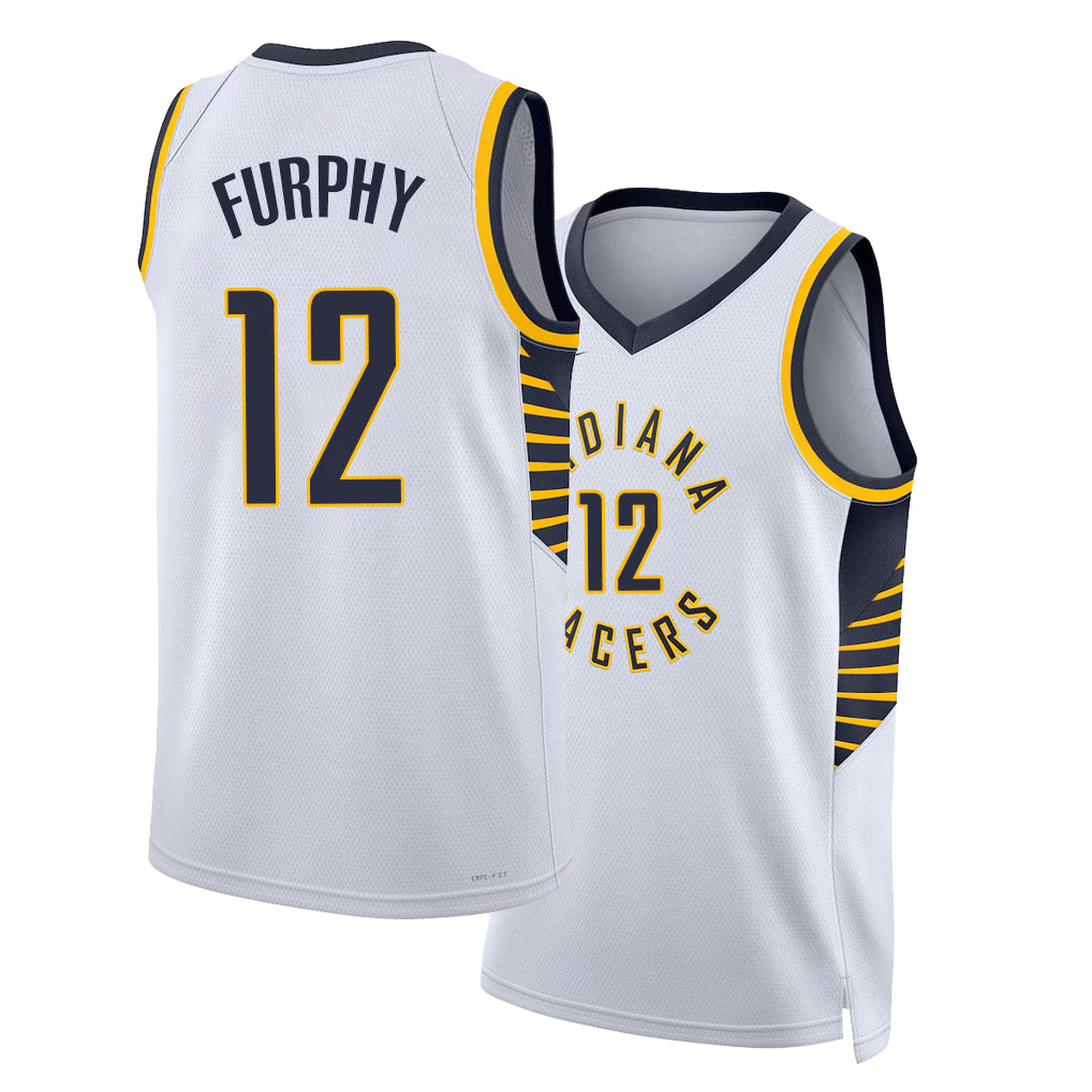 Indiana #12 Furphy Player Basketball Sleeveless White Jersey Johnny For Adult Youth