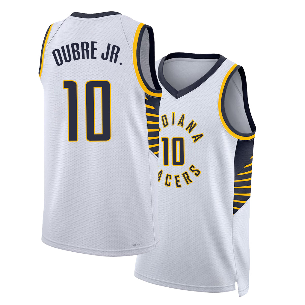 Indiana #10 Oubre Jr. Player Basketball Sleeveless White Jersey Kelly For Adult Youth