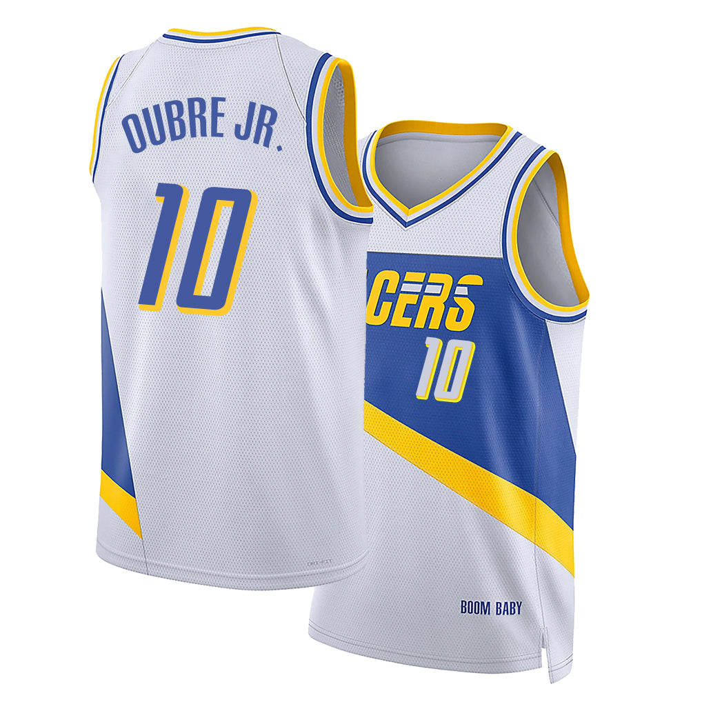 Indiana #10 Oubre Jr. Player Basketball Sleeveless White Jersey Kelly For Adult Youth