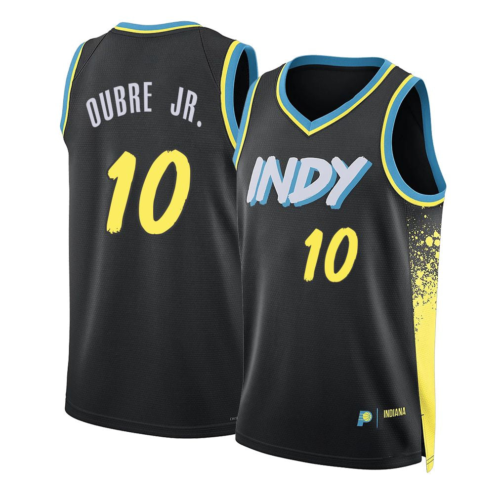Indiana #10 Oubre Jr. Player Basketball Sleeveless Black Jersey Kelly For Adult Youth