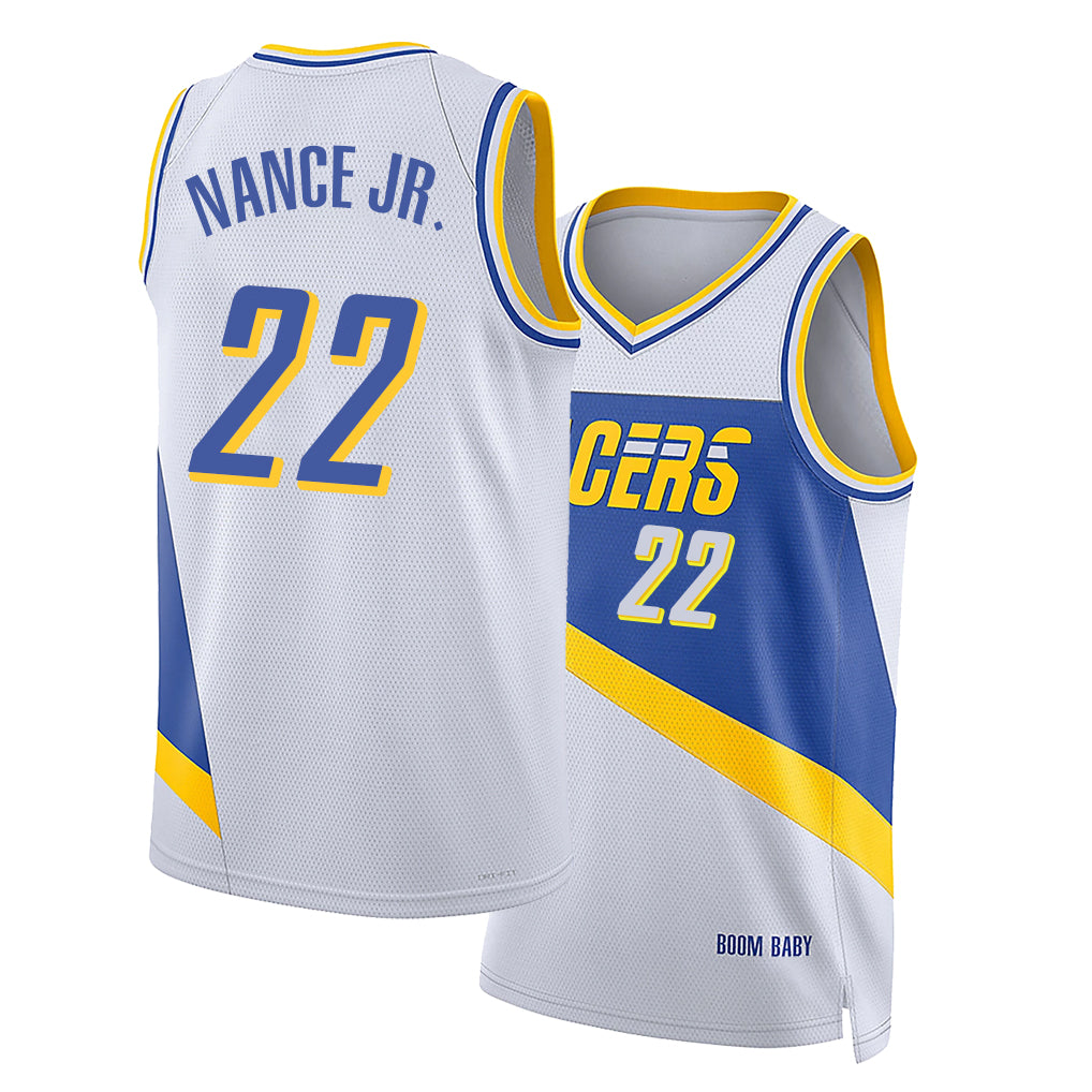 Indiana #22 Nance Jr. Player Basketball Sleeveless White Jersey Larry For Adult Youth