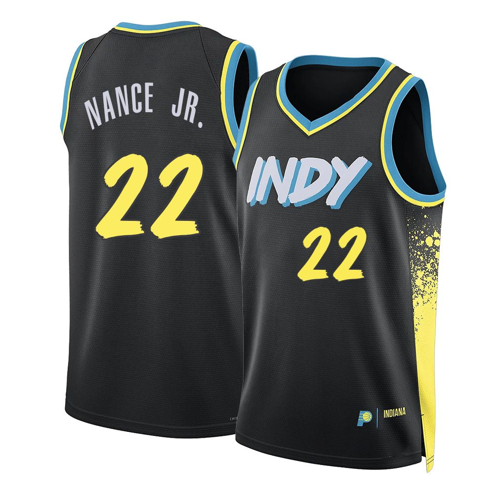 Indiana #22 Nance Jr. Player Basketball Sleeveless Black Jersey Larry For Adult Youth