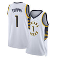 Indiana #1 Toppin Player Basketball Sleeveless White Jersey Obi For Adult Youth