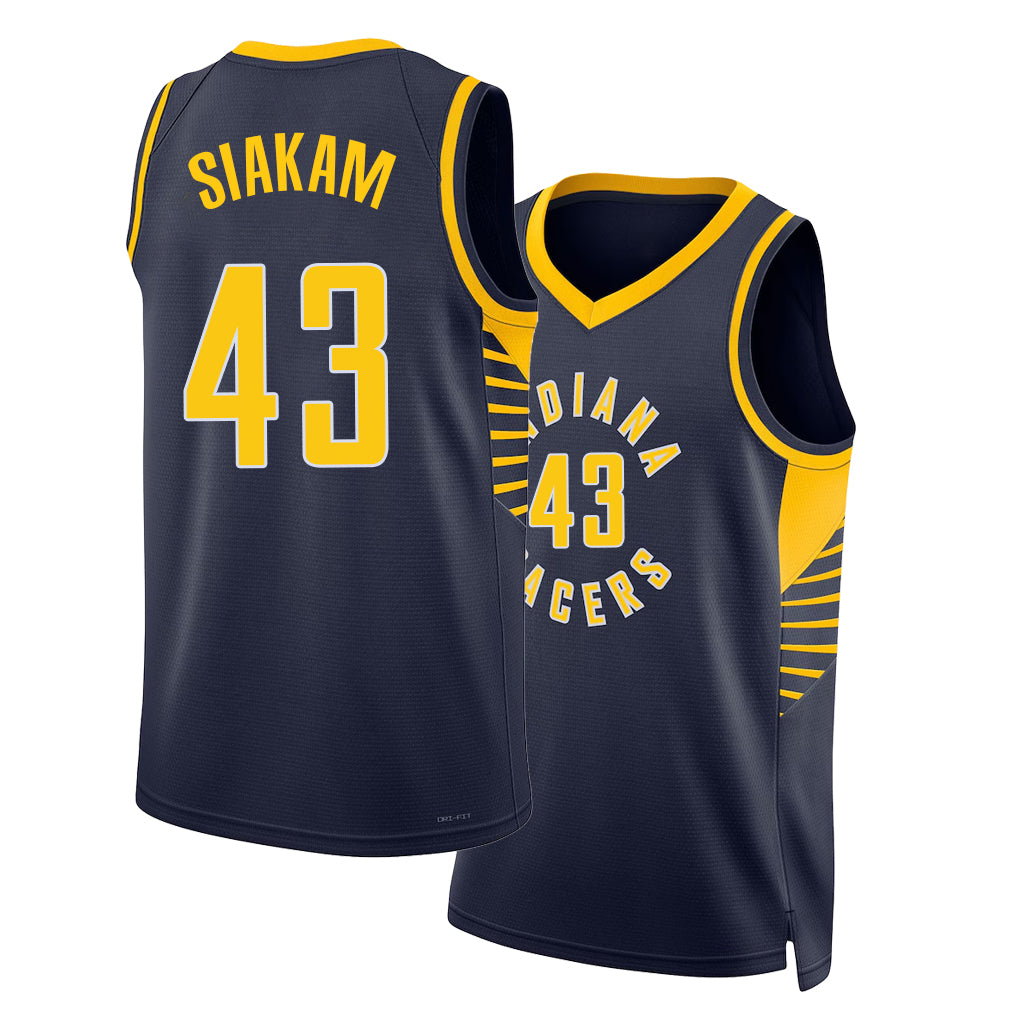 Indiana #43 Siakam Player Basketball Sleeveless Black Jersey Pascal For Adult Youth