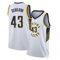 Indiana #43 Siakam Player Basketball Sleeveless White Jersey Pascal For Adult Youth