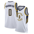 Indiana #0 Haliburton Player Basketball Sleeveless White Jersey Tyrese For Adult Youth