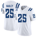 Indianapolis #25 Haulcy Player Football V Neck Short Sleeve White Jersey A.J. For Men Youth Women Gift