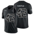 Indianapolis #42 Castle Player Football V Neck Short Sleeve Black Jersey Anderson For Men Youth Women Gift