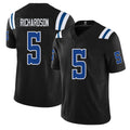 Indianapolis #5 Richardson Player Football V Neck Short Sleeve Black Jersey Anthony For Men Youth Women Gift