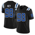 Indianapolis #98 Key Player Football V Neck Short Sleeve Black Jersey Arden For Men Youth Women Gift