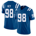 Indianapolis #98 Key Player Football V Neck Short Sleeve Royal Jersey Arden For Men Youth Women Gift