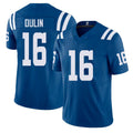 Indianapolis #16 Dulin Player Football V Neck Short Sleeve Royal Jersey Ashton For Men Youth Women Gift