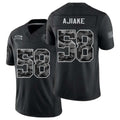 Indianapolis #58 Ajiake Player Football V Neck Short Sleeve Black Jersey Austin For Men Youth Women Gift