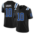 Indianapolis #10 Grupe Player Football V Neck Short Sleeve Black Jersey Blake For Men Youth Women Gift