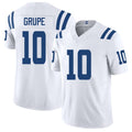 Indianapolis #10 Grupe Player Football V Neck Short Sleeve White Jersey Blake For Men Youth Women Gift
