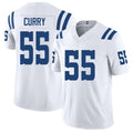 Indianapolis #55 Curry Player Football V Neck Short Sleeve White Jersey Caden For Men Youth Women Gift