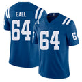 Indianapolis #64 Ball Player Football V Neck Short Sleeve Royal Jersey Cameron For Men Youth Women Gift