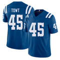 Indianapolis #45 Towt Player Football V Neck Short Sleeve Royal Jersey Carson For Men Youth Women Gift