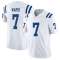 Indianapolis #7 Ward Player Football V Neck Short Sleeve White Jersey Charvarius For Men Youth Women Gift