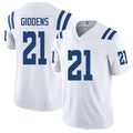 Indianapolis #21 Giddens Player Football V Neck Short Sleeve White Jersey DJ For Men Youth Women Gift