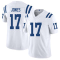 Indianapolis #17 Jones Player Football V Neck Short Sleeve White Jersey Daniel For Men Youth Women Gift