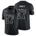 Indianapolis #17 Jones Player Football V Neck Short Sleeve Black Jersey Daniel For Men Youth Women Gift