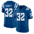 Indianapolis #32 Scott Player Football V Neck Short Sleeve Royal Jersey Daniel For Men Youth Women Gift